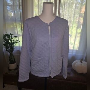 NWT, Jcrew, Quilted, Cardigan Sweater, Purple, Size M
